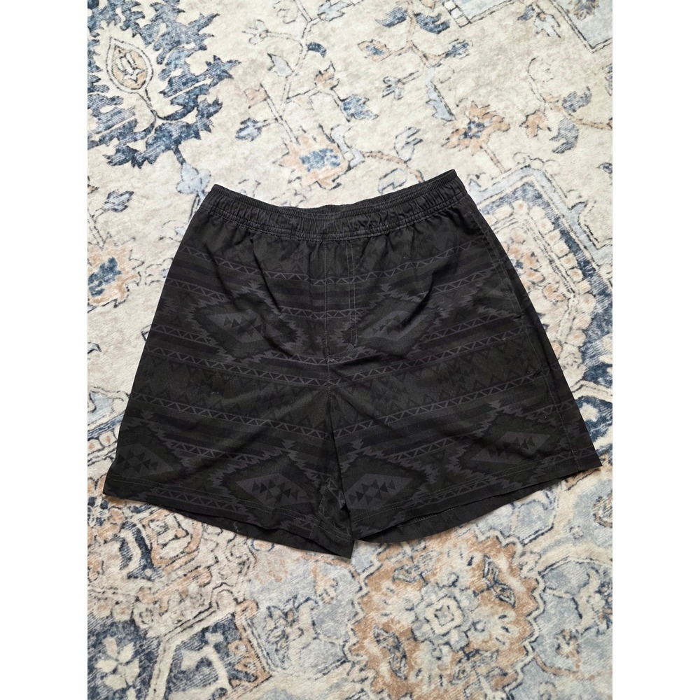 Chubbies Small Black Grey Aztec 5.5" Inseam Lined Pockets Classic Swim Trunks